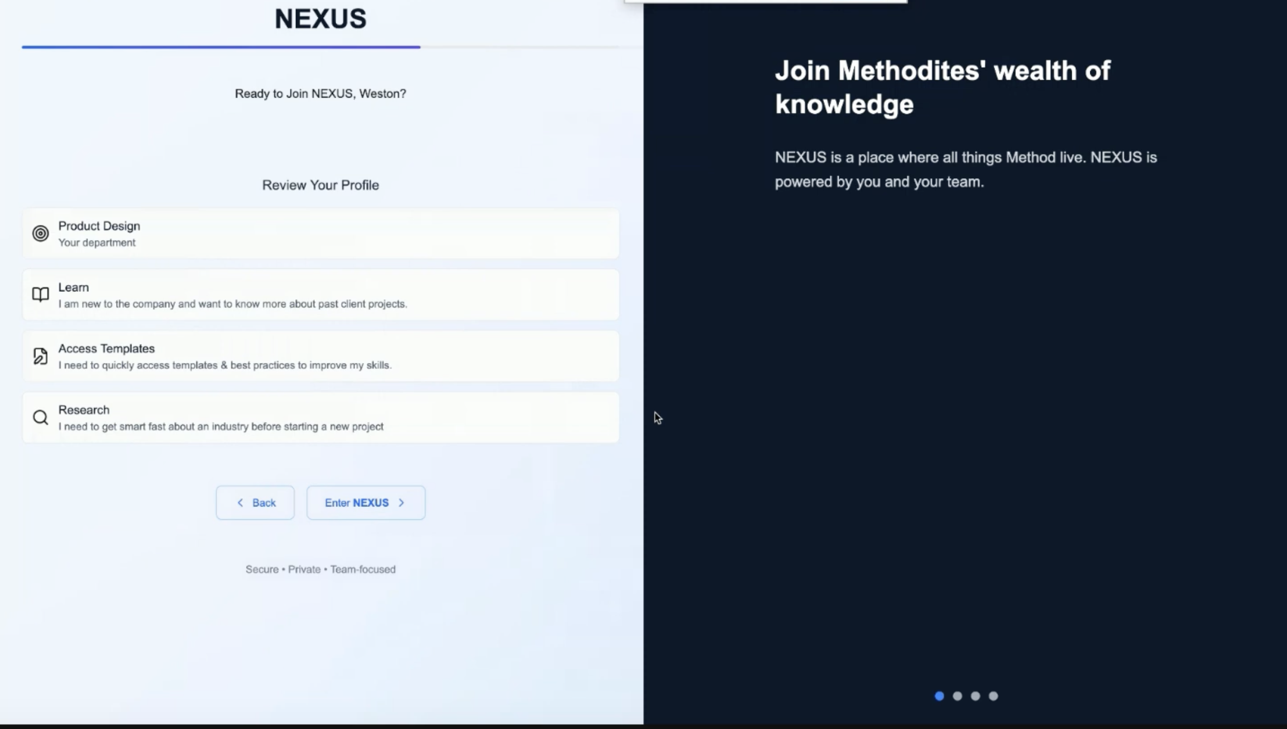 Onboarding step 3: content type interests